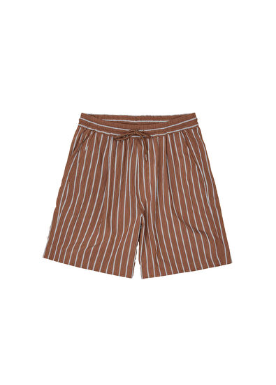 Beymen Club Brown Striped Shorts - 4