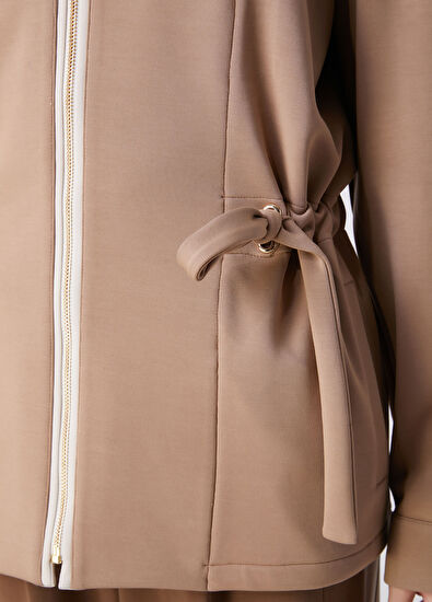 Beymen Club Camel Hooded Knitted Jacket - 7