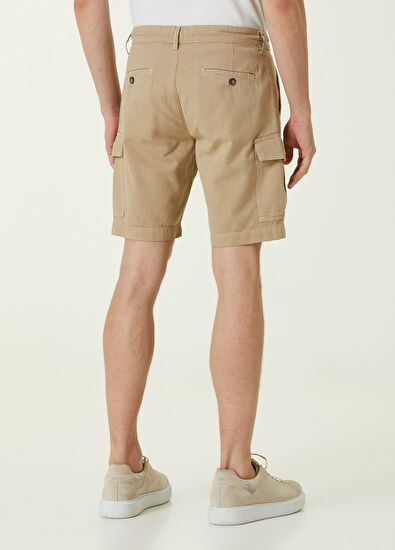 Beymen Club Bej Beli Bağcıklı Kargo Şort - 3