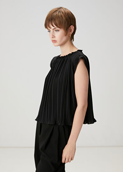 Beymen Club Siyah Pileli Bluz - 3