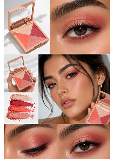 Dora Joy My Joy Eyeshadow Quad 02 Coral Reef Göz Farı - 5