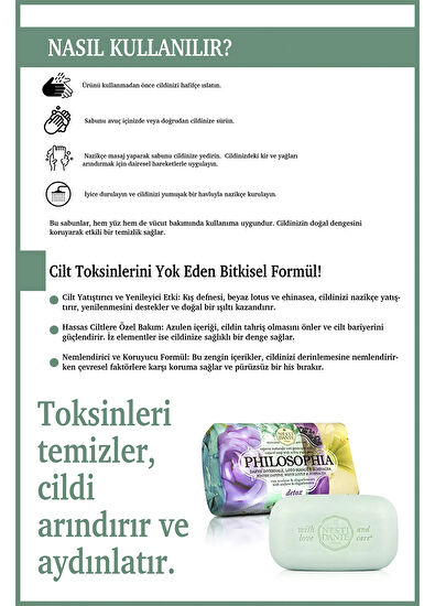 Nesti Dante Philosophia Detoks ve Aydınlatıcı Defne & Lotus Çiçeği & Beyaz Nilüfer Katı Sabun 250 gr - 4