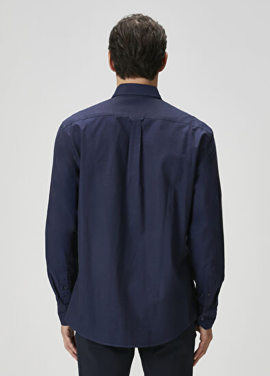 Beymen Club Comfort Fit Lacivert Oxford Gömlek - 5