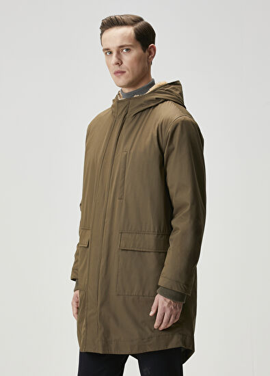 Beymen Club Haki Kapüşonlu Parka - 4