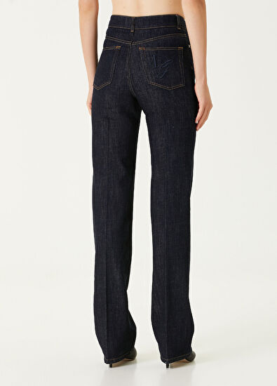 Dolce&Gabbana Koyu Mavi Flare Jean Pantolon - 5