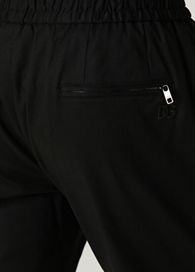 Siyah Beli Kordonlu Pantolon - Görsel 6