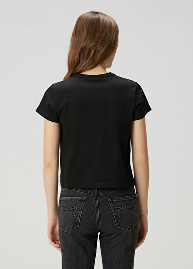 T by Alexander Wang Siyah Logolu T-shirt - 4