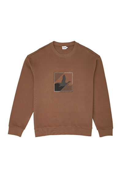 Beymen Club Vizon Kaz Artwork Oversized Uzun Kol T-shirt - 6