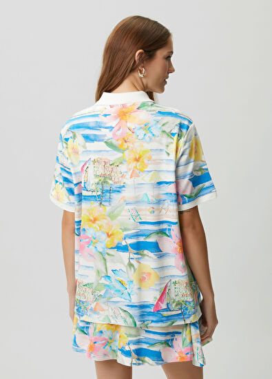 Beymen Club Hawaii Desenli Polo T-shirt - 6
