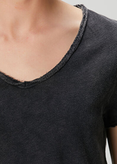 American Vintage Siyah T-shirt - 5