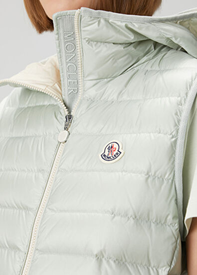 Moncler Glygosse Açık Mavi Kapüşonlu Yelek - 5