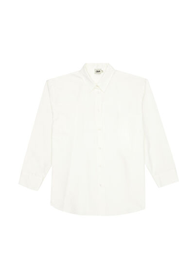 Beymen Club Kırık Beyaz Boyfriend Tafta Gömlek - 7