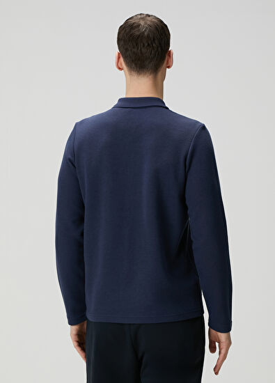 Beymen Club Lacivert Polo Yaka Sweatshirt - 4