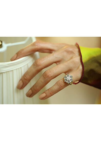 Harmony 14 Ayar Sarı Altın Kadın Yüzük - Görsel 4