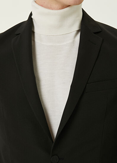 Beymen Club Slim Fit Drop 6 Siyah Gofreli Takım Elbise - 5