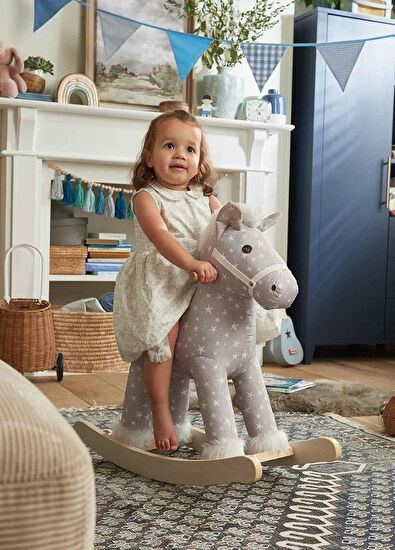 Mamas Papas Grey Star Rocking Horse Toy - 4