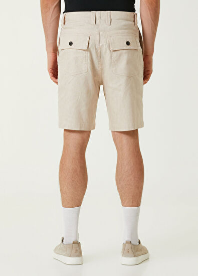 Michael Kors Bej Keten Bermuda - 3