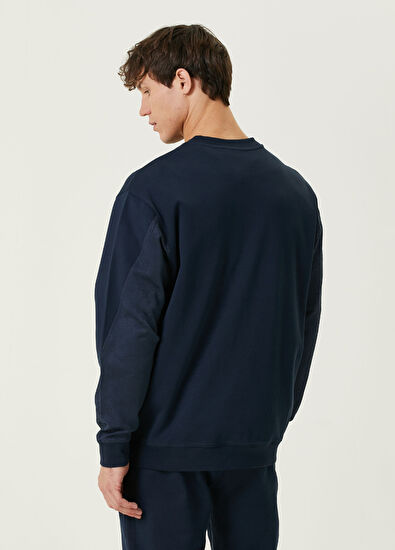 Les Benjamins Lacivert Logo Detaylı Sweatshirt - 4