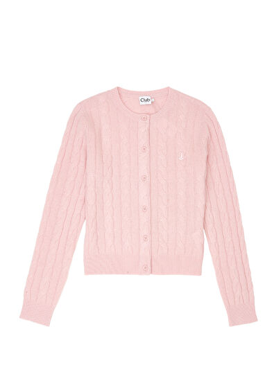 Beymen Club Pink Cable Knit Cardigan - 5