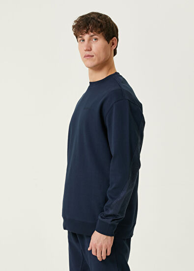 Les Benjamins Lacivert Logo Detaylı Sweatshirt - 3