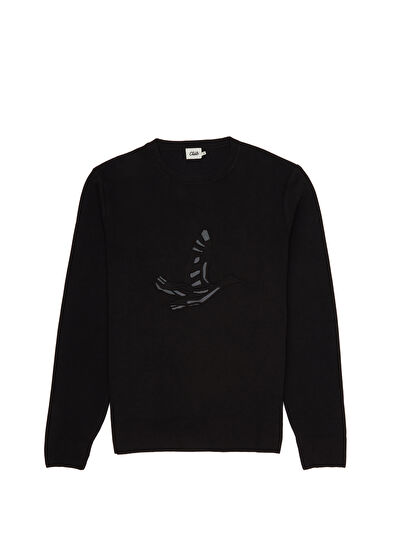 Beymen Club Black Logo Detailed Sweater - 7