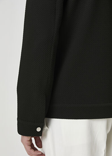 Beymen Club Black Diagonal Textured Coat - 9