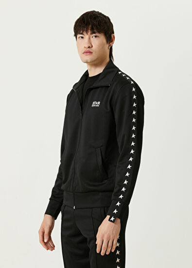 Golden Goose Siyah Şerit Yıldız Desenli Sweatshirt - 3