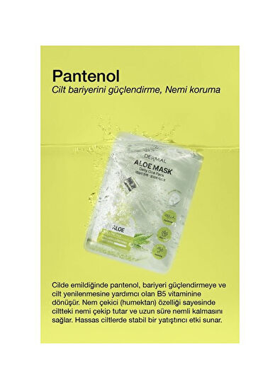 Dermal Aloe Kuru ve Yorgun Ciltler İçin Nemlendirici ve Canlandırıcı Kore Maskesi 23 gr 5 Adet - 3