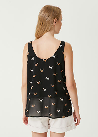 Beymen Club Siyah Logo Desenli Bluz - 5