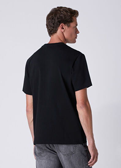 Beymen Club Relax Fit Siyah Kare Kaz Baskılı T-shirt - 5