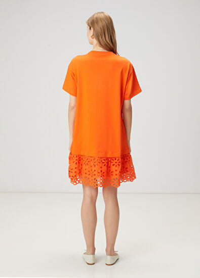 Beymen Club Mercan Tafta Etekli Mini Elbise - 5