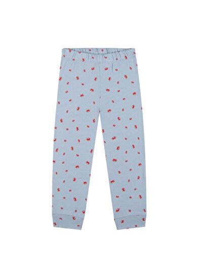 Antebies Yengeç Ailesi Mavi Kısa Kollu Erkek Çocuk Pijama Takımı - 3