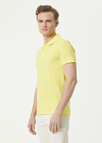 Beymen Club Slim Fit Neon Sarı Polo Yaka T-shirt - 3