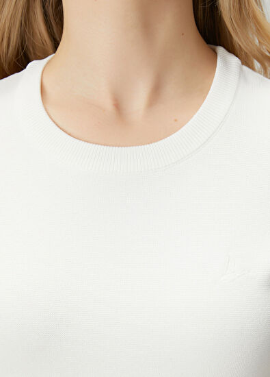 Beymen Club Kırık Beyaz Kısa Kol Kazak - 6