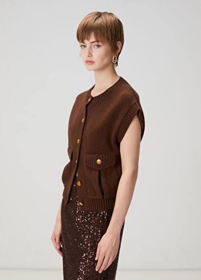 Beymen Club Brown Knit Vest - 3