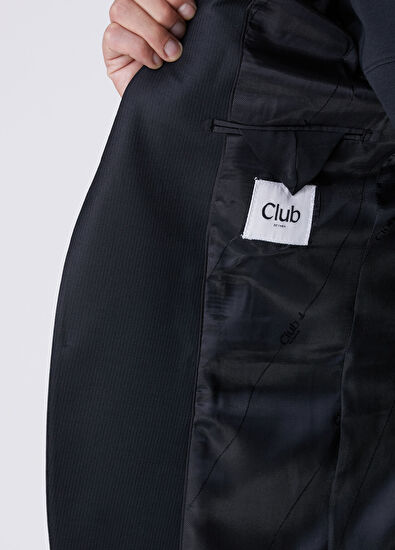 Beymen Club Black Pinstripe Pattern Wool Suit - 9