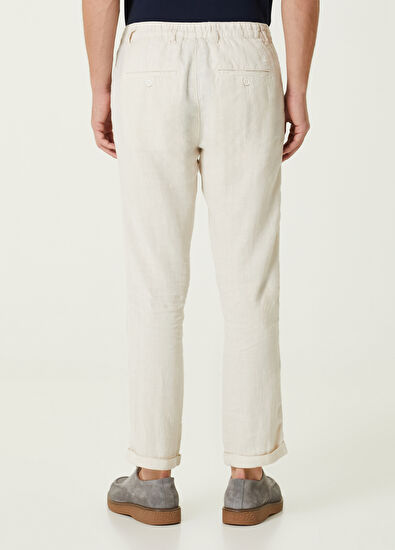 Beymen Club Beige Linen Trousers - 3