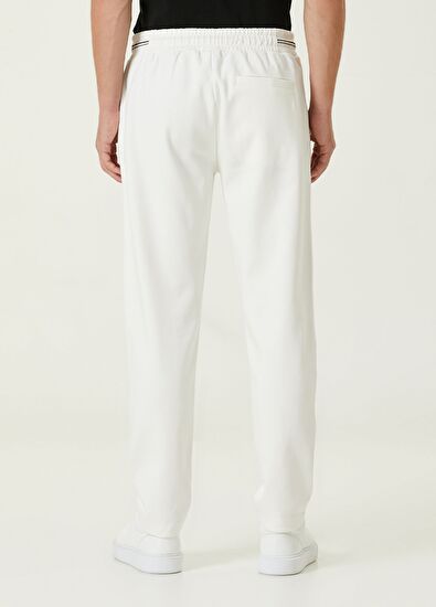 Beymen Club White Striped Ribbed Detailed Sweatpants - 3