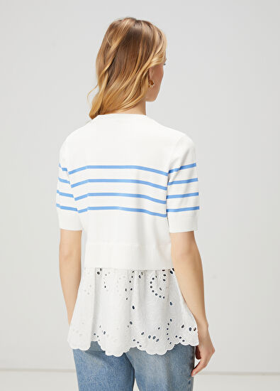 Beymen Club Blue White Striped Sweater - 6