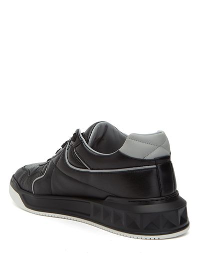 Valentino Garavani One Stud Black Men's Leather Sneakers - 3