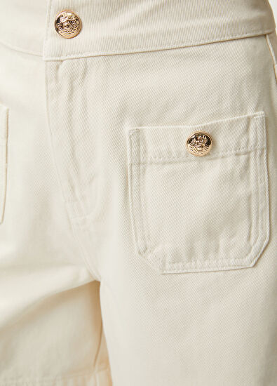 Beymen Club Ekru Denim Şort - 5