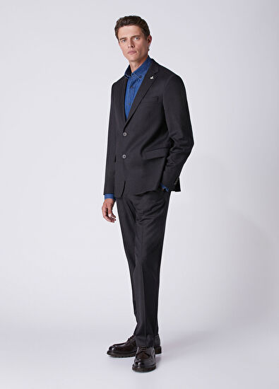 Beymen Club Dark Brown Elastane Flannel Wool Suit - 4