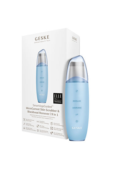 Geske MicroCurrent Skin Scrubber & Blackhead Remover Vibrating Microcurrent Aquamarine Blackhead Removal Care Device - 7