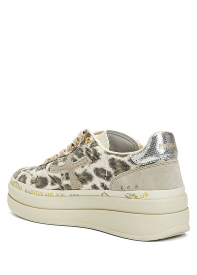 Micol Leopar Desenli Kadın Sneaker - Görsel 4