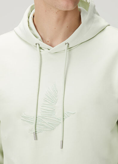 Beymen Club Aqua Green Hooded Sweatshirt - 5