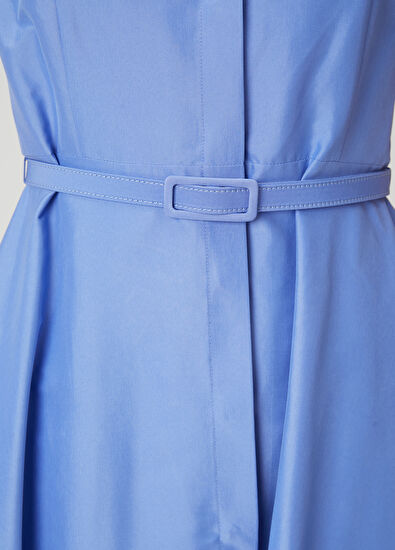 Beymen Club Dark Blue Midi Taffeta Shirt Dress - 6