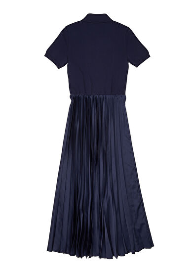 Beymen Club Navy Blue Pleated Polo sweater Dress - 6