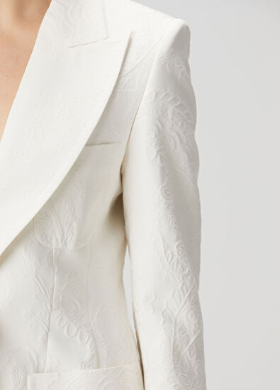 Krem Şal Desenli Ceket - Görsel 6