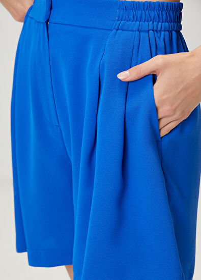 Beymen Club Sax Blue Pleated Shorts - 5