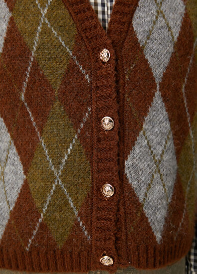 Beymen Club Brown Patterned Knit Vest - 7